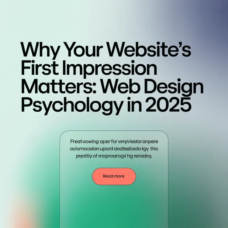 Why Your Website's First Impression Matters: Web Design Psychology in 2025